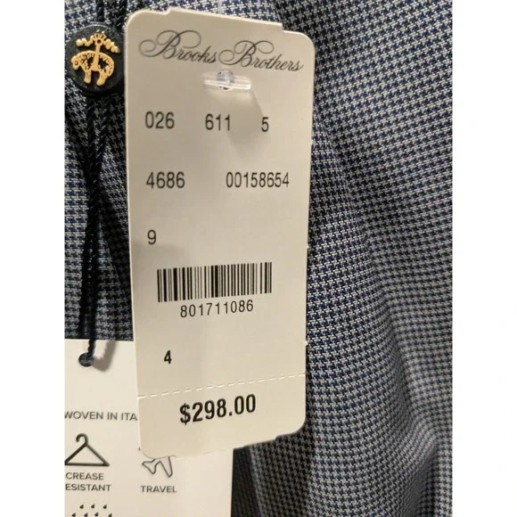 NWT $298 Brooks Brothers Reda Wool Performance Dress Sz 4 Fabric Woven in Italy
